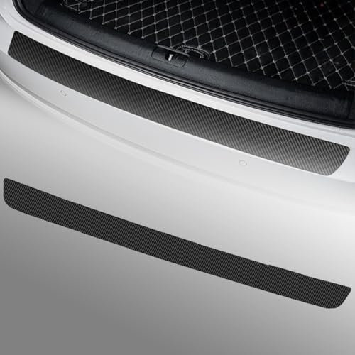 WANGZENIU Ladekantenschutz für Renault Zoe 1 (Phase II) 2019-2024, Kohlefaser Heckstoßstangen-Protektor Anti-Scratch Auto Carbon Fiber Stoßstange Hinten Schutz,104cm