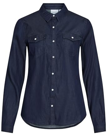 Vila Female Jeanshemd VIBISTA Taschen | Denim shirt
