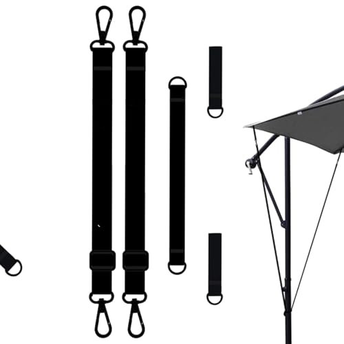 Reflimand Parasol Strap, Adjustable Fixed Strap for Parasols, Cantilever Parasol Wind Straps, Cantilever Umbrella Wind Stabilizer Straps, Weatherproof Wind SafetyStrap Fixing Kit for Outdoor Garden
