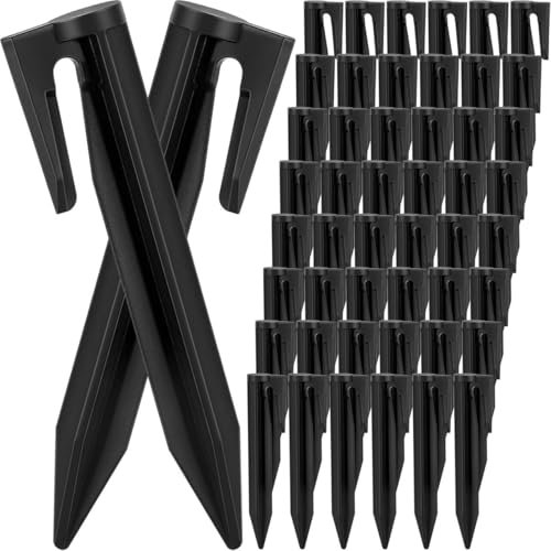 VIBINHO 200 Stück Erdnägel Mähroboter, Erdspieße für Mähroboter Begrenzungskabel, Erdhaken aus Kunststoff, Rasenmäher Zubehör Erdspieß Kompatibel mit Husqvarna, Gardena, Worx, Bosch, Yard Force