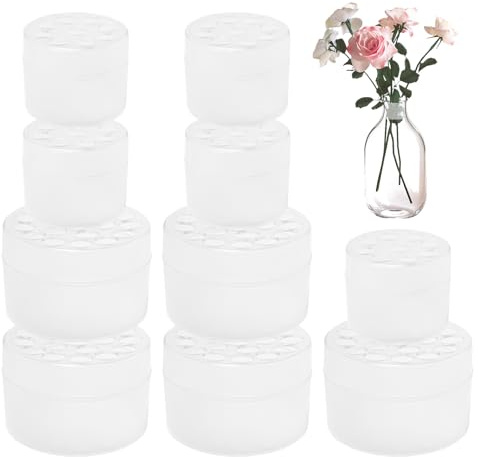 Pilikoll 10pcs Hanataba Blumenhalter Ikebana Twister 2Größen Transparenter Spiral Ikebana Stängelhalter Hanataba Blumenhalter Blumenstrauß Blumen Twister für Vasen,Blumen,DIY Blumenstrauß Stielhalter