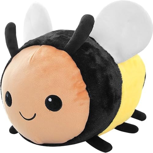 Qxwuyazbryl Biene Kuscheltier 20 cm, Biene Plüschkissen, Weiches Hummel Plüschtier, Niedliche Bienes Plüschtier, Stofftier Kinder Plushie, Süßes Geschenk für Kinder, Mädchen & Jungen