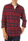 Amazon Essentials Men's Long-Sleeve Flannel Shirt (Available in Big & Tall), Red Plaid, L