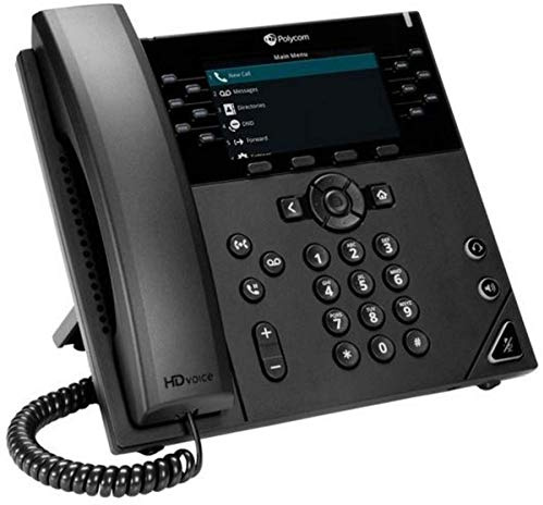 Poly (Plantronics + Polycom) Poly - VVX 450 Business IP Phone (Polycom) - 12-Line, Color IP Desk Phone with Handset - POE - 4.3' Color LCD Display