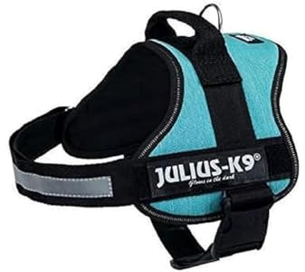 JULIUS K-9 K9 Powergeschirr, Größe: M/0, Ozean (Sackstoff)