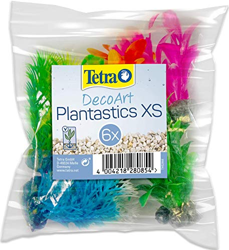 Tetra DecoArt Plantastics XS - künstliche Wasser-Pflanzen für das Aquarium, naturgetreue Nachbildung, 6 Stück