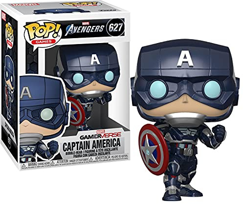 Funko POP! Marvel: Marvel Avengers Game-Capt Captain America - (Stark Tech Suit) - Collectable Vinyl Figure - Gift Idea - Official Merchandise - Toys for Kids & Adults - Video Games Fans