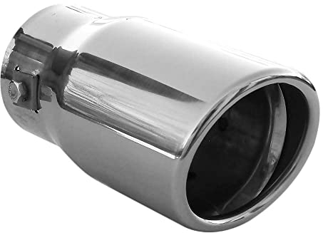 Universell Auspuffblende Rund Endrohr Edelstahl Auto Endrohrblenden Auspuffendrohr Auspuffrohr Tuning Schalldampf Blende Sport Rund Chrom Auspuffspitzen