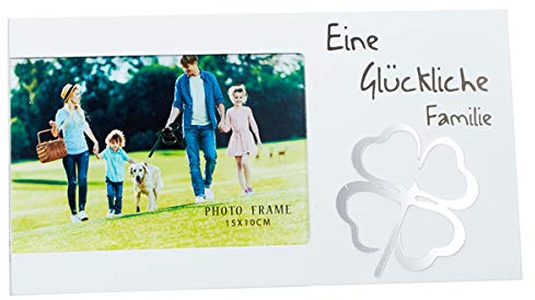 KAMACA Bilderrahmen Fotorahmen aus Holz und Glas für Ihren Lieblingsmensch für Fotos 15x10 cm (Eine glückliche Familie)