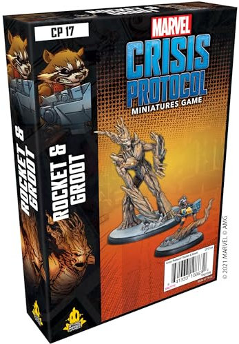 Atomic Mass Games | Marvel Crisis Protocol: Character Pack: Rocket and Groot, Miniatures Game, Ages 10+, 2+ Players, 45 Minutes Playing Time