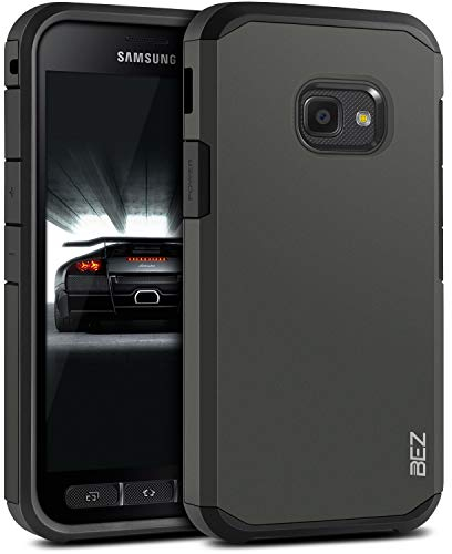 BEZ® Hülle für Xcover 4 Hülle, Hülle für Xcover 4S Hülle, hülle Stoßfestes Kompatibel für Samsung Galaxy Xcover 4 / 4s, [Heavy Duty Serie] Outdoor Dual Layer Armor Case Schutzhülle Robuste - Grau