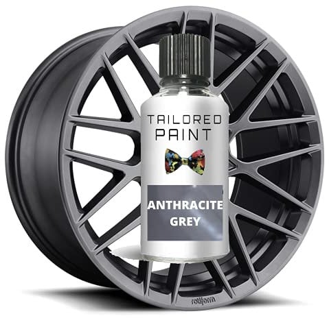 Tailored Paint Anthracite Grey Alloy Wheel Paint Touch Up Scratch Curb Mark Repair Kit 30ml Car, 4x4, SUV, Lorry, Truck (Touch Up Paint + Lacquer)