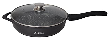 Grillpfanne Alu Guss Ø28cm Steakpfanne Fischpfanne Pfanne braten INDUKTION