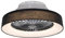 Qazqa - Modern Deckenventilator mit beleuchtung schwarz 47cm inkl. LED Dimmbar mit Fernbedienung - Emily I Wohnzimmer I Schlafzimmer - Stahl Rund - I LED
