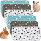 Namalu 6er Pack Saugfähige Meerschweinchen Käfig Einlagen Wiederverwendbare PIPI Pads Waschbare Urin Unterlagen wasserdichte Urin Pads Kätzchen Welpenmatten für Kleintiere, 3 Stile (14 x 28 Zoll)
