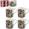 lesser and pavey Christmas Robins Set of 4 Boxed Fine China Mugs