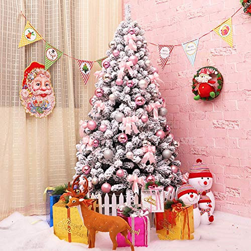 Árbol De Navidad, Árbol De Navidad Con Adornos, Árbol De Navidad Artificial, Pino Con Cremallera Fácil De Montar Para Fiestas Navideñas Decoración Interior Al Aire Libre (A Alto: 1.8M) (A Alto: 4m)