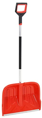 vidaXL Schneeschaufel Schneeräumer Schneeschieber Schneeschippe mit Aluminium-Griff Aluminiumkante Vielseitig Einsetzbar Rot 136cm Aluminium