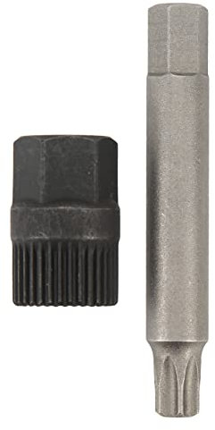 Leapiture Bohrer-Bit-Kit für Lichtmaschinen-Riemenscheiben, Ersatz für Auto-Lichtmaschinen, Lichtmaschinen-Kupplungs-Entfernungswerkzeug, 33 Zähne, Spline-Stecknuss-Bohrer, Abzieher-Entfernungswerkzeu