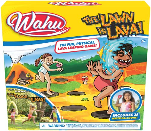 Wahu The Lawn is Lava Outdoor-Wasserballon-Spiel für Kinder ab 5 Jahren, Kinder-Wasserspiel mit 25 Wasserballons