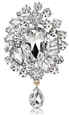 Oenothera Broche à pendentif, Broche Forme Fleur, Broche en argent, Broche de mode pour femmes, pour femme broche de mariage pour mariage/fête/bouquet de fleurs