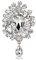 Oenothera Broche à pendentif, Broche Forme Fleur, Broche en argent, Broche de mode pour femmes, pour femme broche de mariage pour mariage/fête/bouquet de fleurs