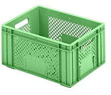 PROREGAL CHEFGASTRO Eurobehälter Obst- und Gemüsekasten | HxBxT 19x30x40cm | 18 Liter | Grün | Obst-Gemüsekiste, Obstkorb, Transportbox