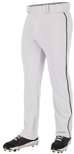 CHAMPRO Herren Triple Crown 2.0 Baseballhose mit Offenem Boden und Zopf Hose, weiß/schwarz, 3X-Large