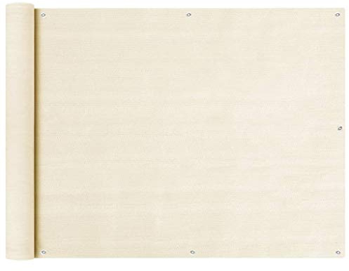 vidaXL Balkon Sichtschutz Creme 90x600 cm HDPE