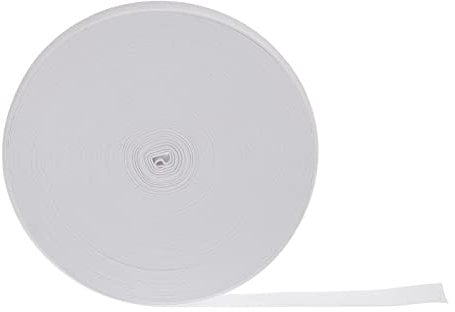 sourcing map 44 Yards Sewing Elastic Bands 1 Inch 25mm Width Flat Knit Stretch Elastic Cord for DIY Projects Arts and Crafts, White
