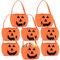 ENAIAH Halloween Kürbis Candy Bag, 8 Stück Halloween Kürbis Sammeltasche Halloween Kürbisbeutel Kürbis Süßigkeiten Handtasche Kinder Trick or Treat Taschen, für Halloween Party Maskerade
