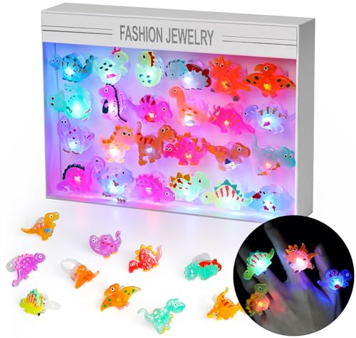 24 Stück LED Fingerlampe, LED Leuchtende Ringe für Kinder, Leuchtringe für Jungen Mädchen, LED Blinkende Ringe für Kindergeburtstag Weihnachten Partyzubehör Geschenke Klassenzimmer Preise
