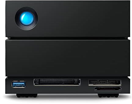 LaCie 2big Dock Thunderbolt 3 48TB externe Festplatte, 3.5 Zoll, Thunderbolt 3, RAID 1, 2, USB-C + Card Reader, PC & Mac, inkl. Data Rescue Service, Modellnr.: STLG48000400
