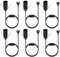 Vegena 6 Pièces 1,8 M Câbles Pour Lampe De Sel, Isolation Câble Douille, Douilles E14 Avec Interrupteur Et Câble De 1,8 M, Avec Câble D'alimentation Prise Changer - Noir