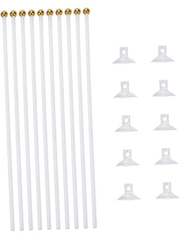 BESPORTBLE Suction Cup Flag Pole, 10Pcs Car Flag Holder Car Window Flag Poles Small Flag Holder Mount Flag Pole Accessory