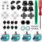 Lot Complet de Coussinets de Rechange Compatibles avec PS4 - Déclencheurs L1 R1 L2 R2 - Ressorts et Coussinets en Caoutchouc Conducteur - Pièces de Rechange