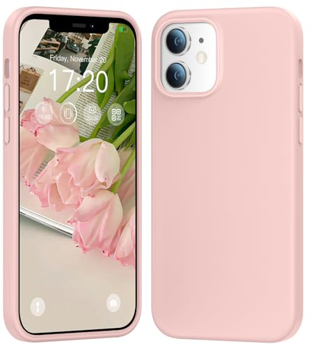 PuyaTeya Liquid Silikon handyhülle für iPhone 11 hülle, Hochwertiges Silikon, Ganzkörperschutz - 4 Schichten stoßfeste Handyhülle, kratzfestes weiches Mikrofaserfutter 6.1 Zoll (Rosa)