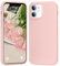 PuyaTeya Liquid Silikon handyhülle für iPhone 11 hülle, Hochwertiges Silikon, Ganzkörperschutz - 4 Schichten stoßfeste Handyhülle, kratzfestes weiches Mikrofaserfutter 6.1 Zoll (Rosa)