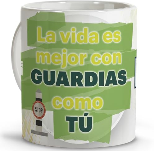 LolaPix Guardia civil accesorios. Tazas originales para regalar. Regalos para Guardia Civil. Tazas personalizadas. Taza cerámica 330 ml.