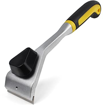 Topbidetec Raschietto per vernice in carburo con lame in carburo di tungsteno a doppio taglio da 60 mm, impugnatura morbida, raschietto per legno per rimuovere vernice, colla, malta e vernice