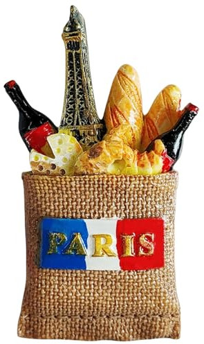 Imán para Nevera de París Francia 3D, Imán Nevera Ciudades, Recuerdo de Viaje, Decoración Nevera, Calcomanía Magnética