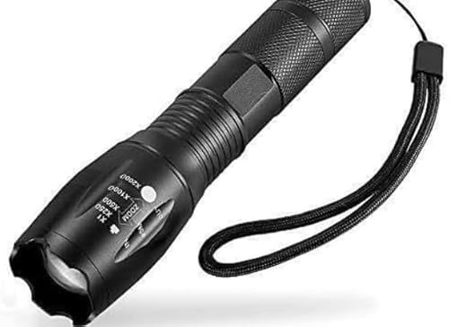 Letrino LED-Taschenlampe, leistungsstark mit 1000 Lumen.XML-T6 Nacht spazieren Nacht Wald Hund
