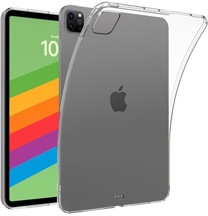 Asgens Clear Case for iPad Pro 11 inch 2024 (5th Generation) M4, Latest Slim Thinnest Lightweight Soft TPU Silicone Protective Cover for iPad Pro 11 2024