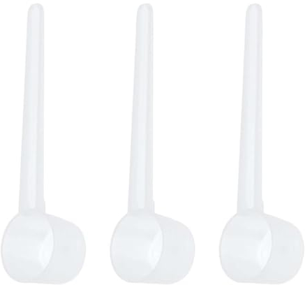 NTRUXZP 3 Piezas Cuchara Medidora de Plastico Transparente, Medidor de 5 Gramos Dosificadora, Mini Protein Scooper Polvo, para Cocina Condimento Aceite Café