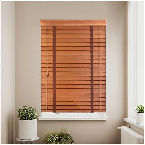 Sonakia Tende per Finestre in Legno, Tende Veneziane da 40/60/80/100/120 Cm, Persiane Orizzontali per Finestre e Porte, Persiane Veneziane in Legno Massiccio Naturale,WxH-70x150cm/27.5 * 59in