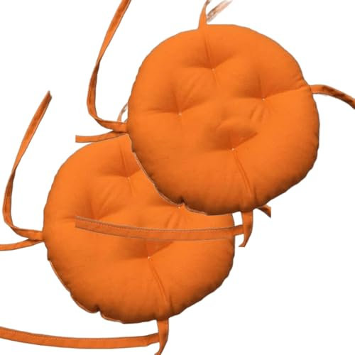 Juego De 1/2/4 Cojín Redondo para Silla, 30cm/33cm/35cm/40cm/45cm/50cm cojín de Asiento Suave para Taburete, jardín, Interior, Exterior, hogar(E7,2PCS 30x30X6cm)