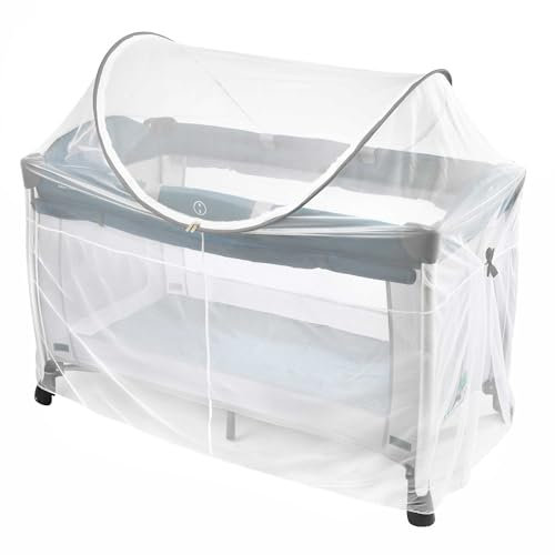MAÏKA Moustiquaire Pop Up pour lit bébé | dès la Naissance | Maillage Ultra-Fin | Protection Contre Les Insectes | Ouverture Zip | Compatible Lits 60 x120 cm / 70 x 140 cm | Sac de Transport Inclus