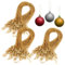 Molain 300 stück Weihnachten Ornament Haken, Ornament Aufhänger mit Snap Ornament String für Weihnachtsbaum Urlaub Partei hängende Dekorationen Seile vorgeschnitten Ribbon Haken einfach(Gold)