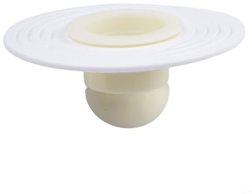 Bouchon anti-refoulement de vidange de sol de douche, bouchon anti-odeur en silicone pour drainage de l'eau au sol (noyau en plastique blanc)