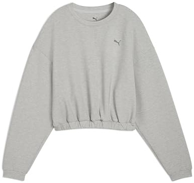 PUMA Damen Cloudspun Crew Sweats, Grau - Light Gray Heather, S EU
